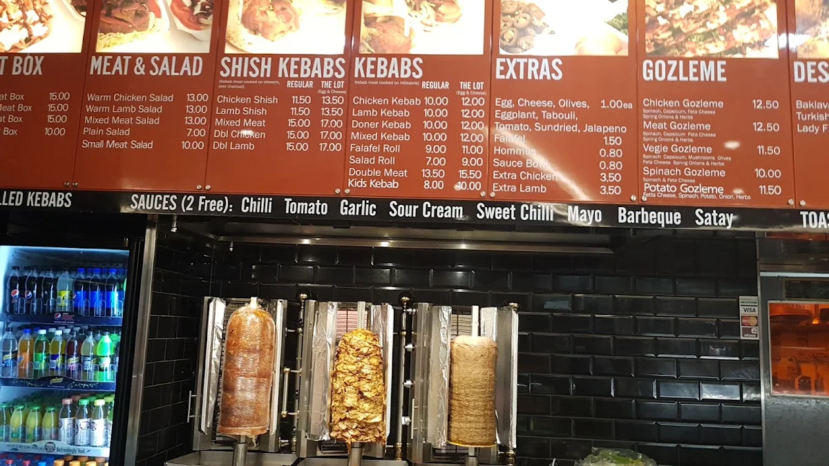 Menu, ROC Kebabs