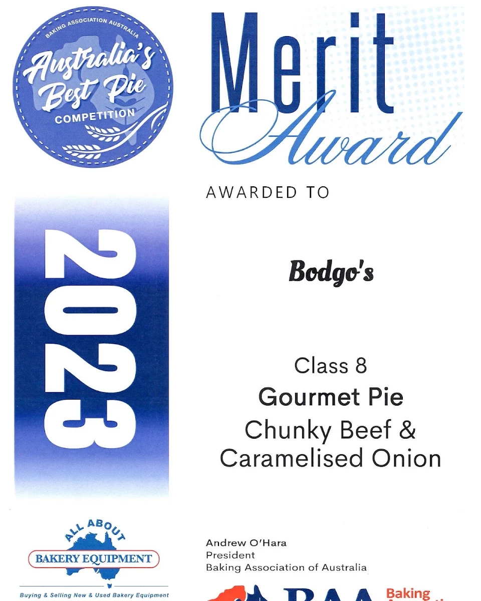 Menu, Bodgo's