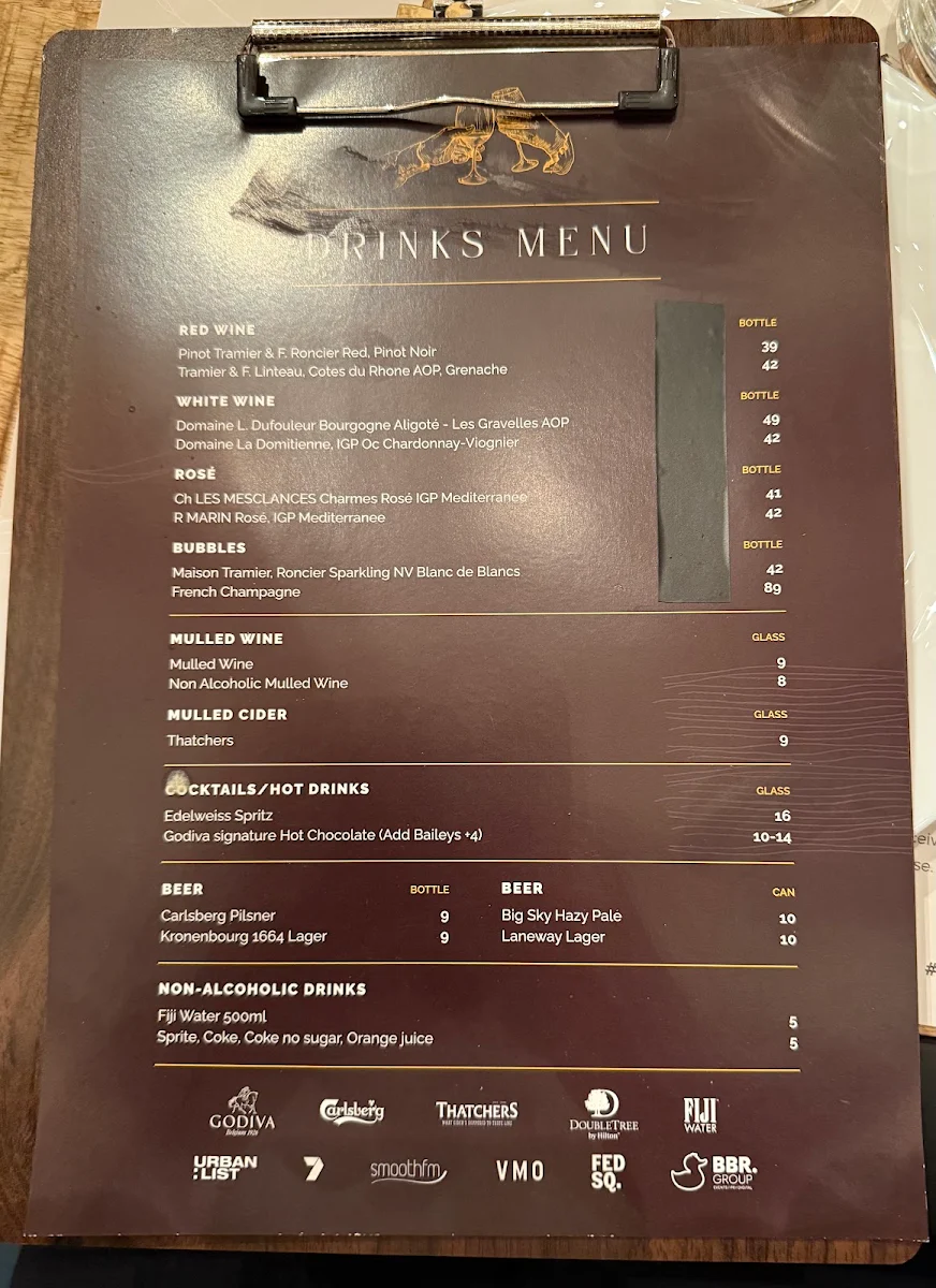 Menu, Fondue Chalet presented by CASA Spirits - A French Melted Cheese and Fire Pit Experience