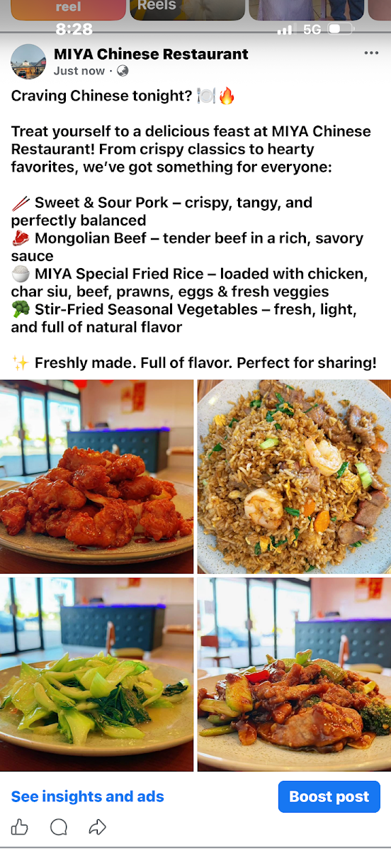 Menu, Miya Chinese Restaurant Port Kennedy
