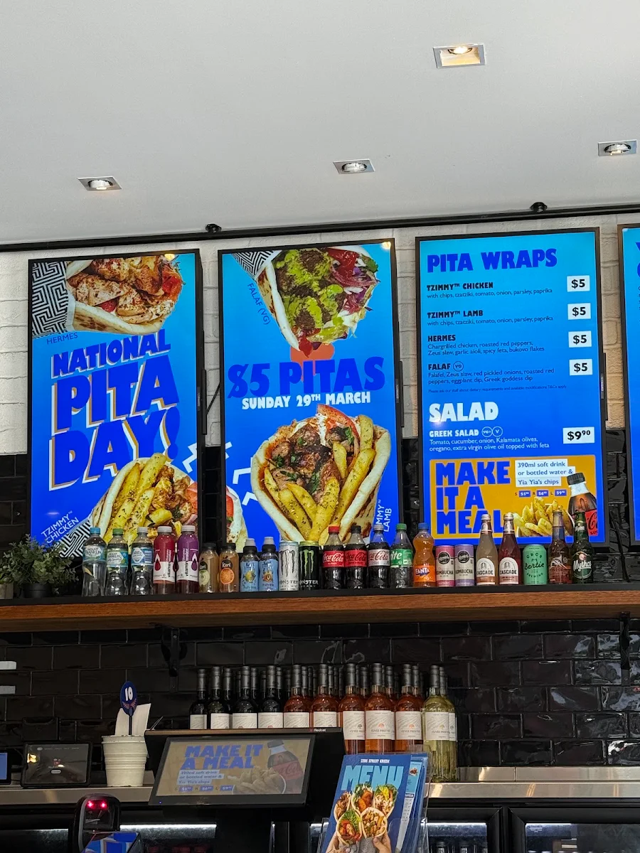 Menu, Zeus Street Greek South Bank