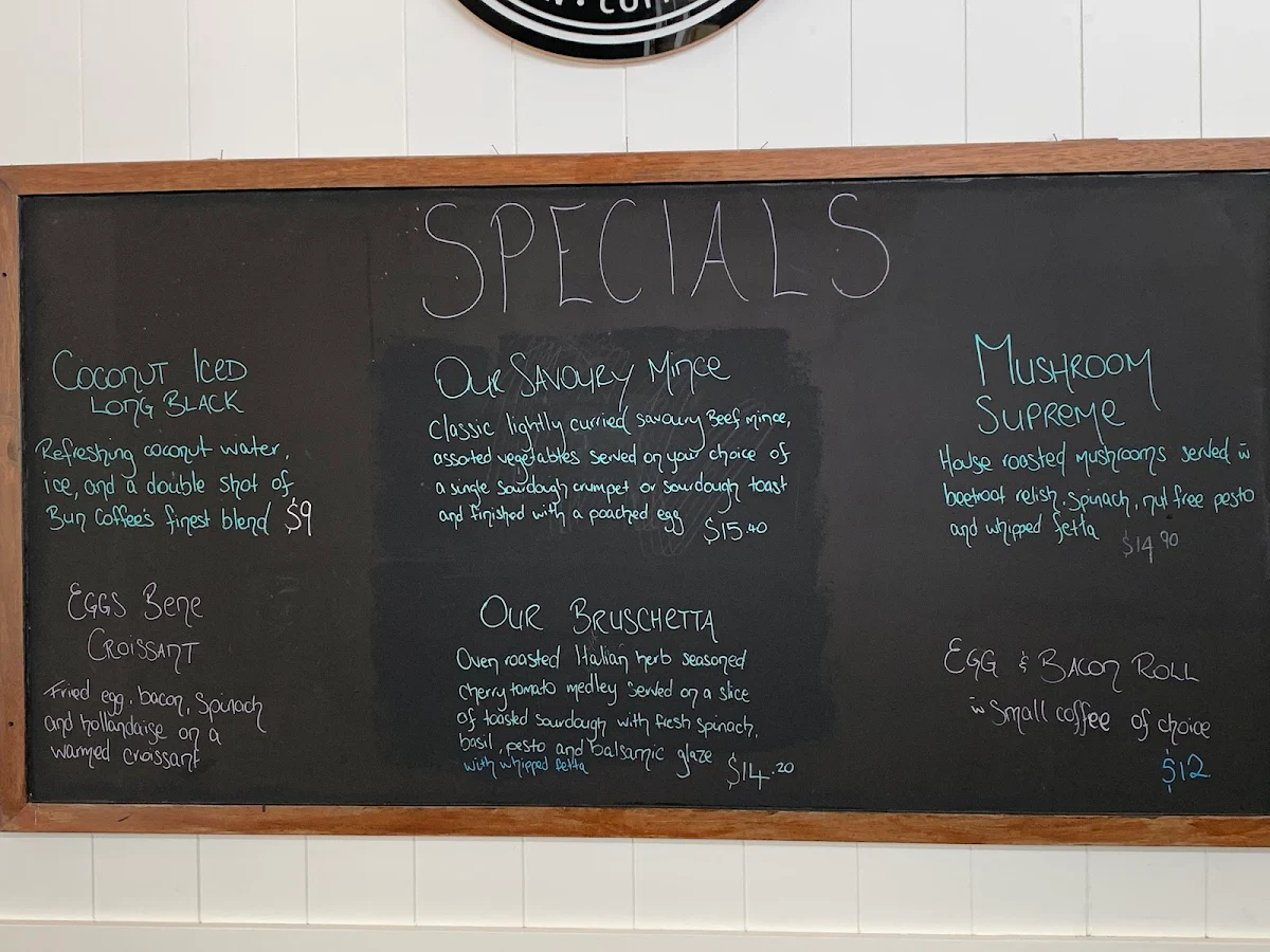 Menu, Saltbean Cafe