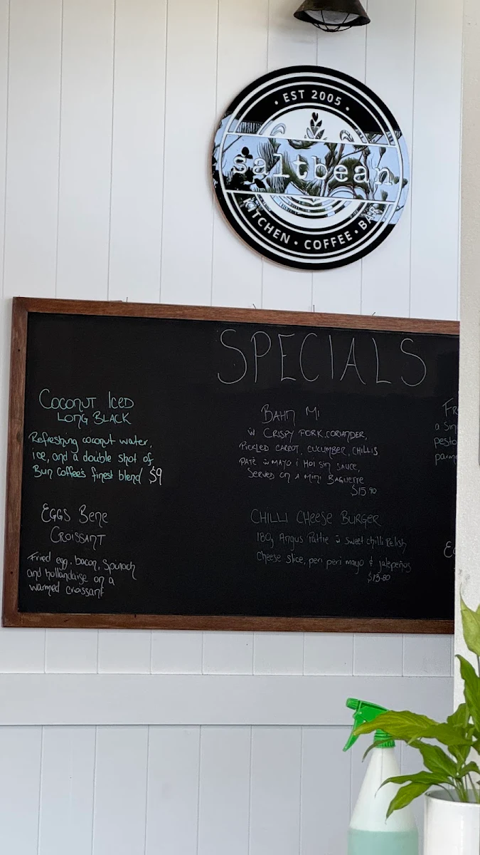 Menu, Saltbean Cafe