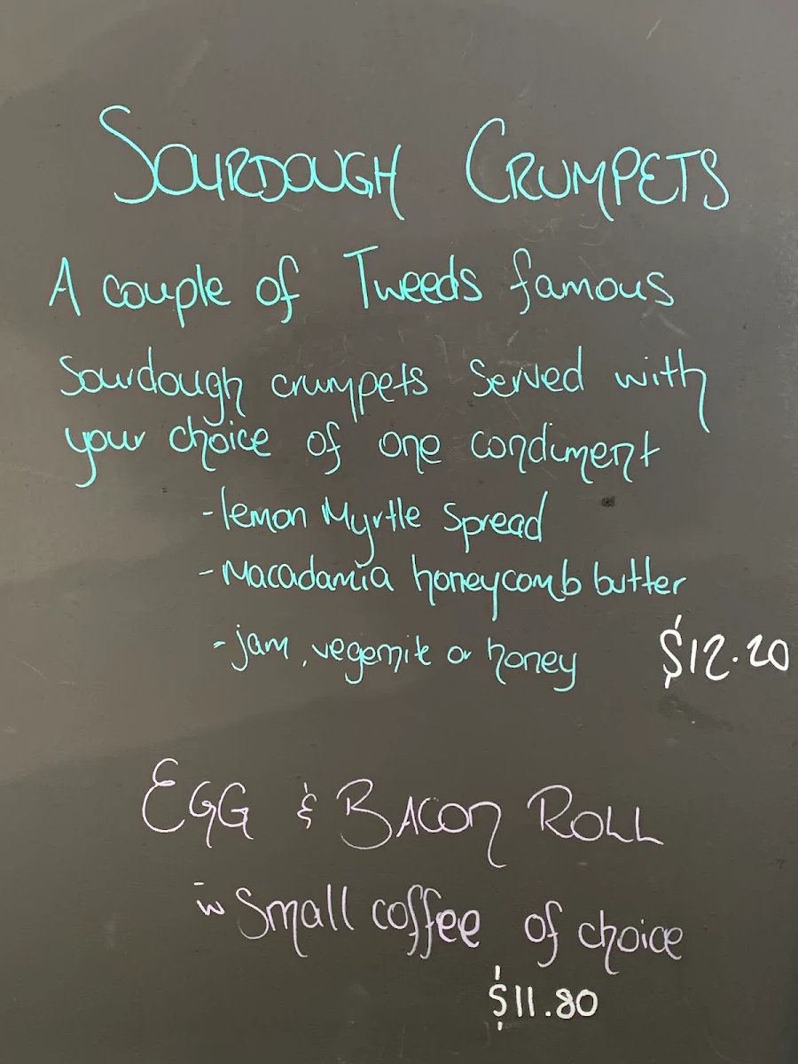 Menu, Saltbean Cafe