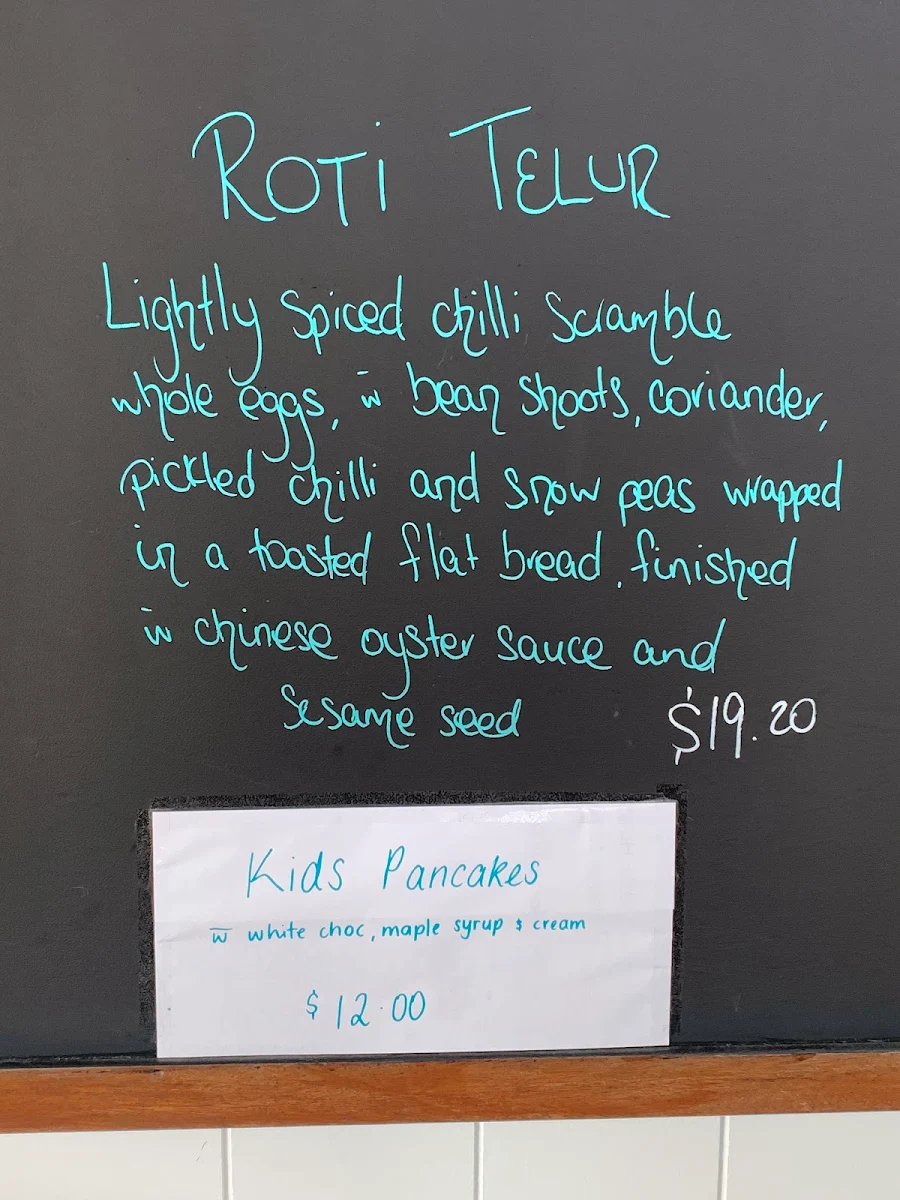 Menu, Saltbean Cafe