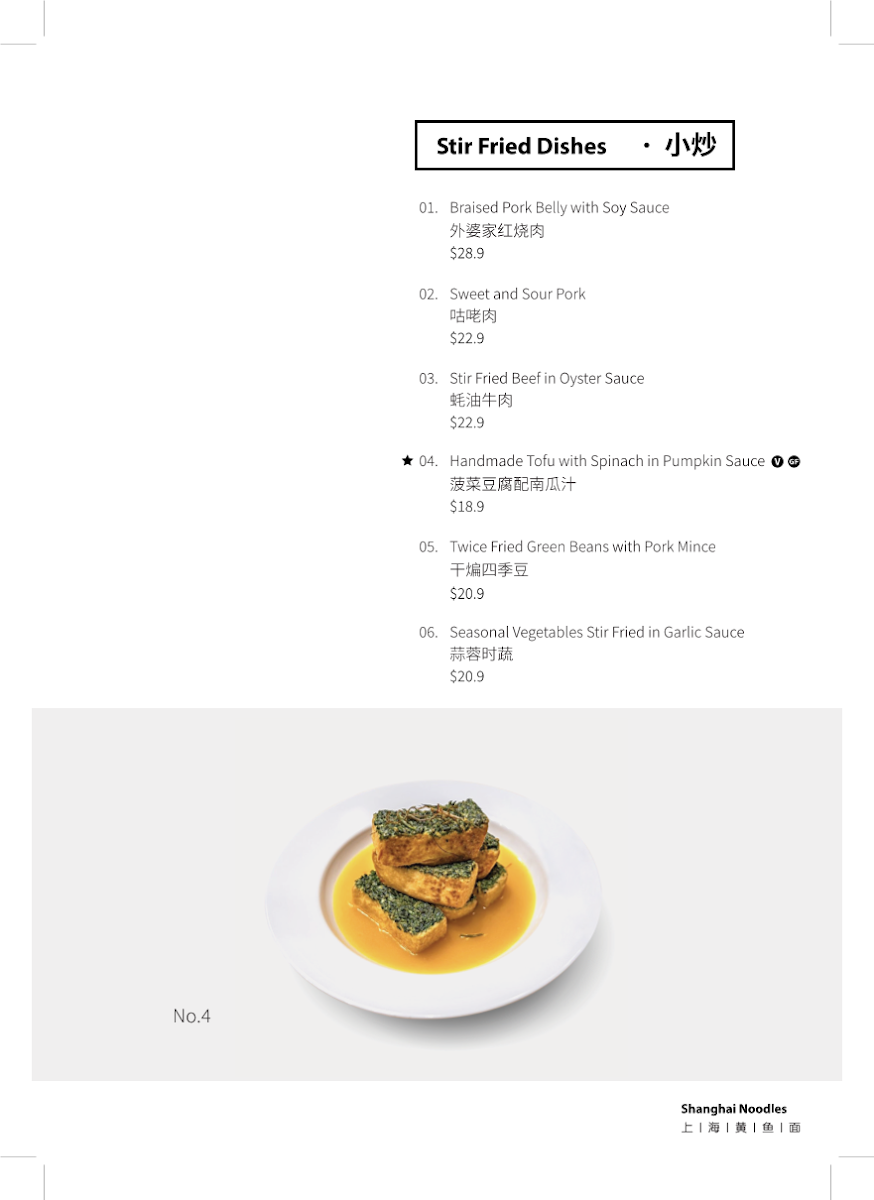 Menu, A Bowl Of Noodles - Haymarket