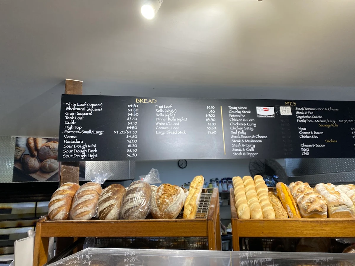 Menu, Mooloolah Valley Bakehouse