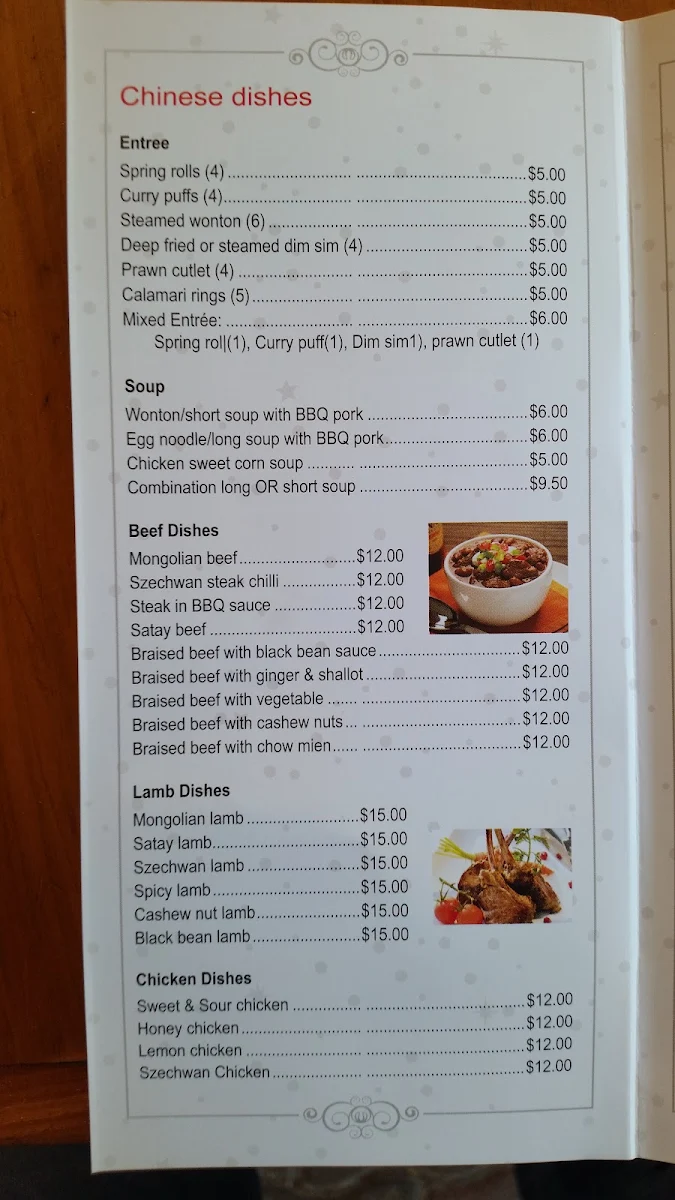 Menu, Thai Viet BBQ Chinese Takeaway