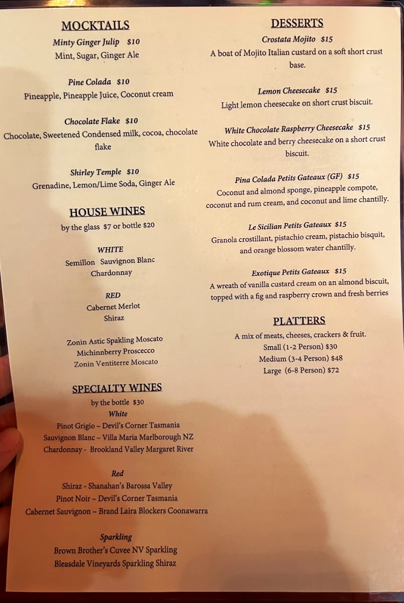 Menu, Circa 21