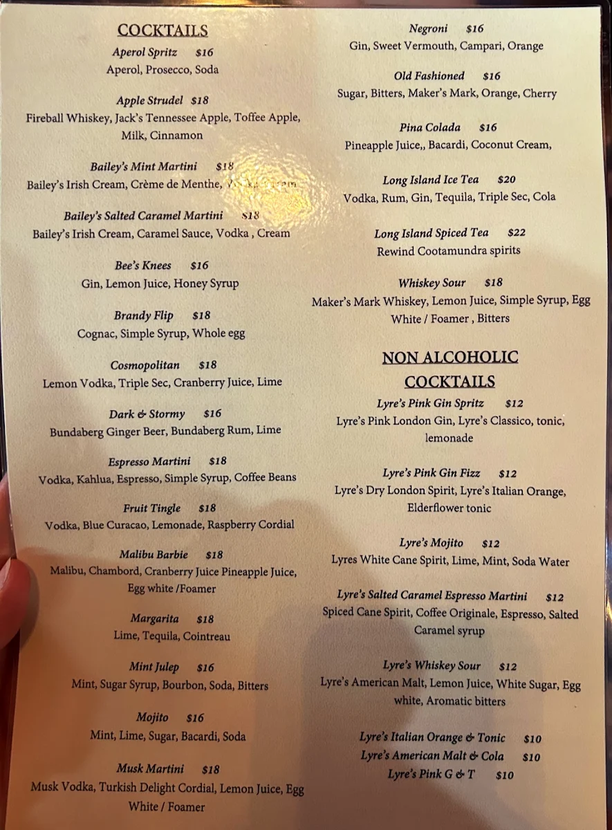 Menu, Circa 21