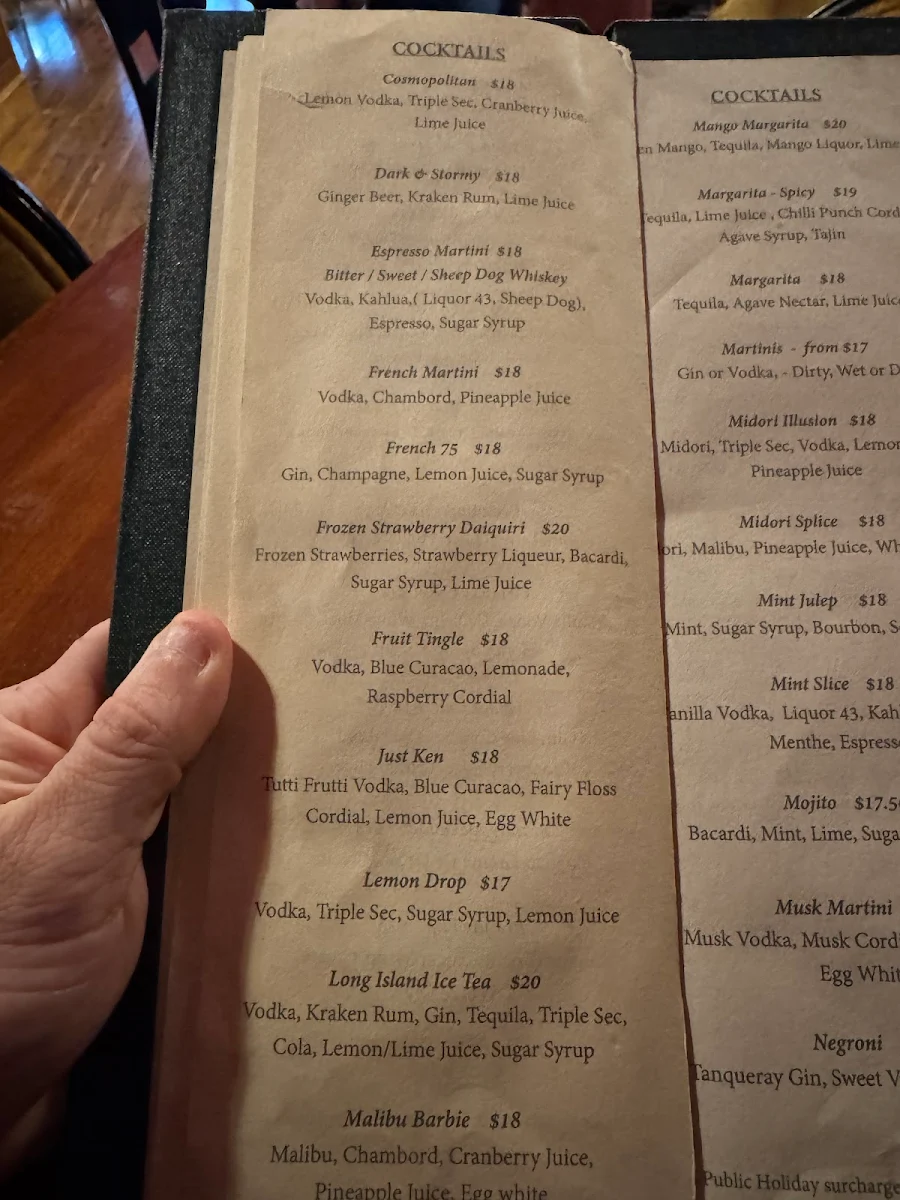 Menu, Circa 21