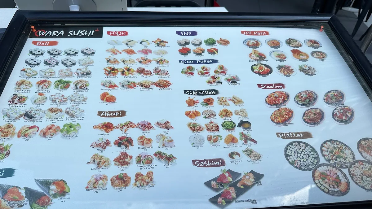 Menu, Wara Sushi