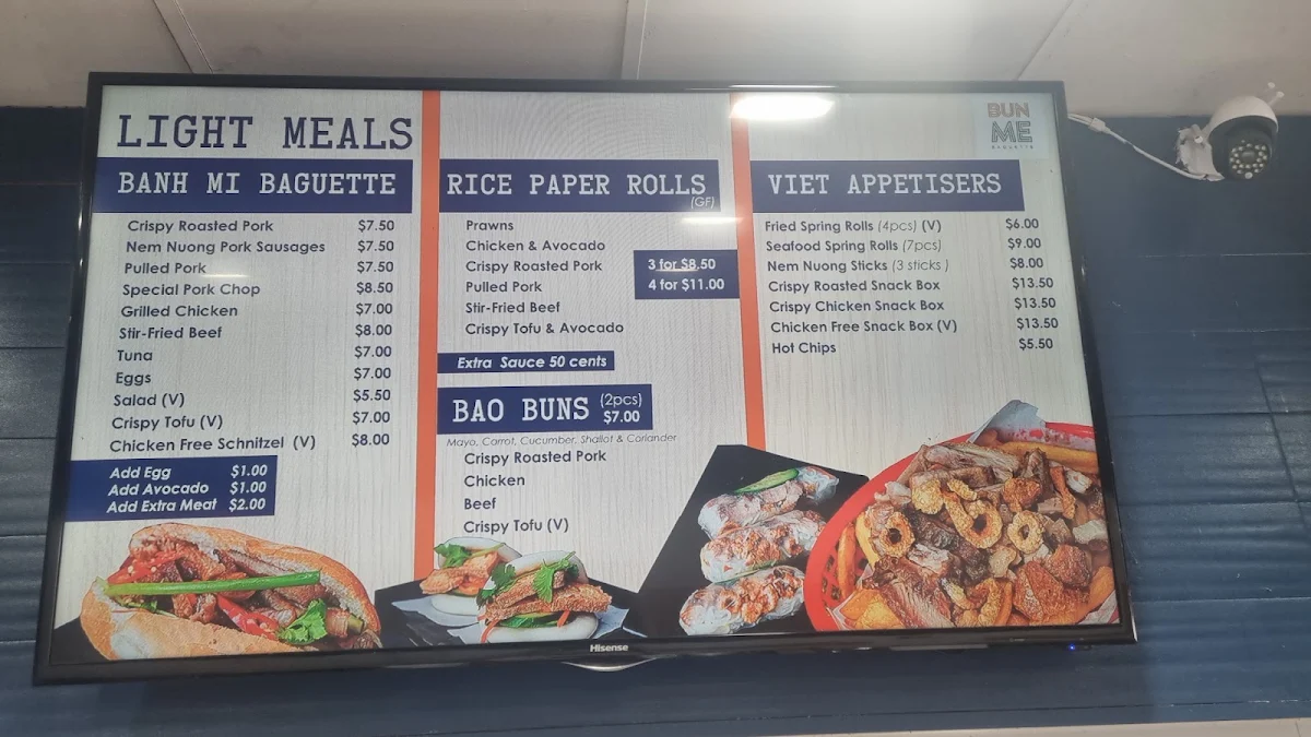 Menu, Bake Mi Baguette