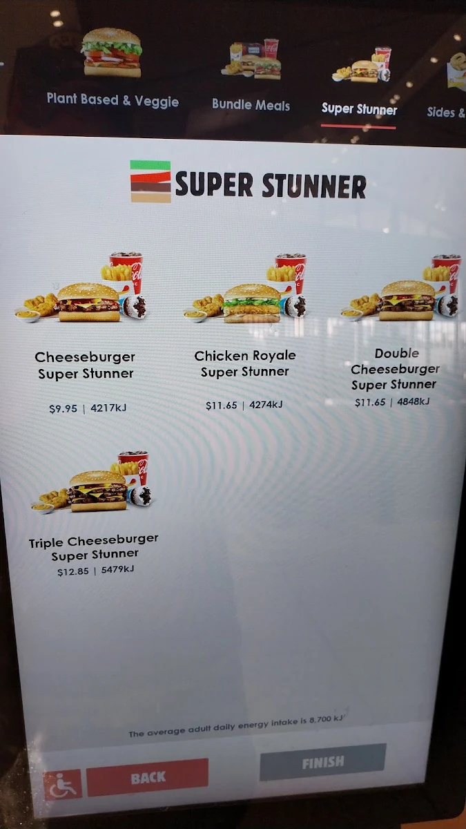 Menu, Hungry Jack's Burgers Pheasants Nest Sth