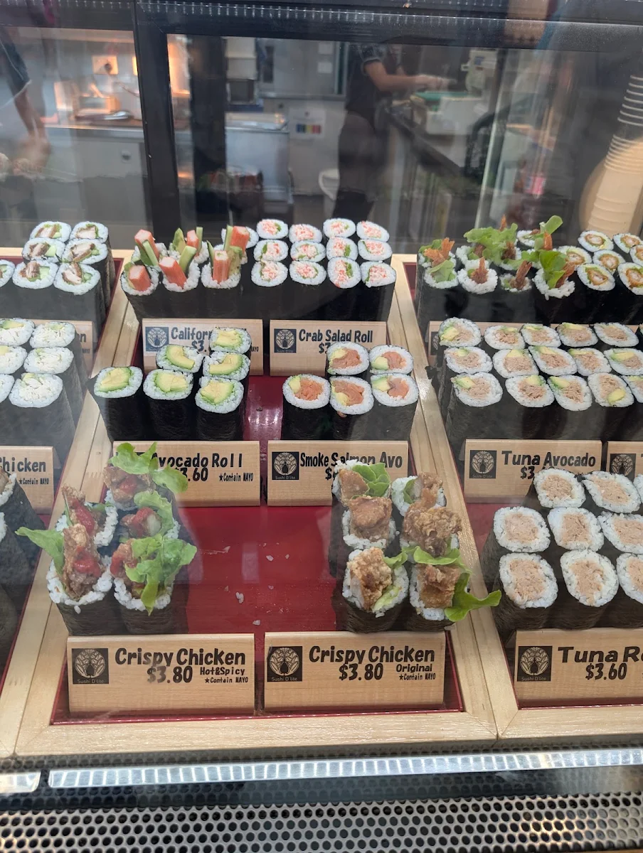 Menu, Sushi D'Lite