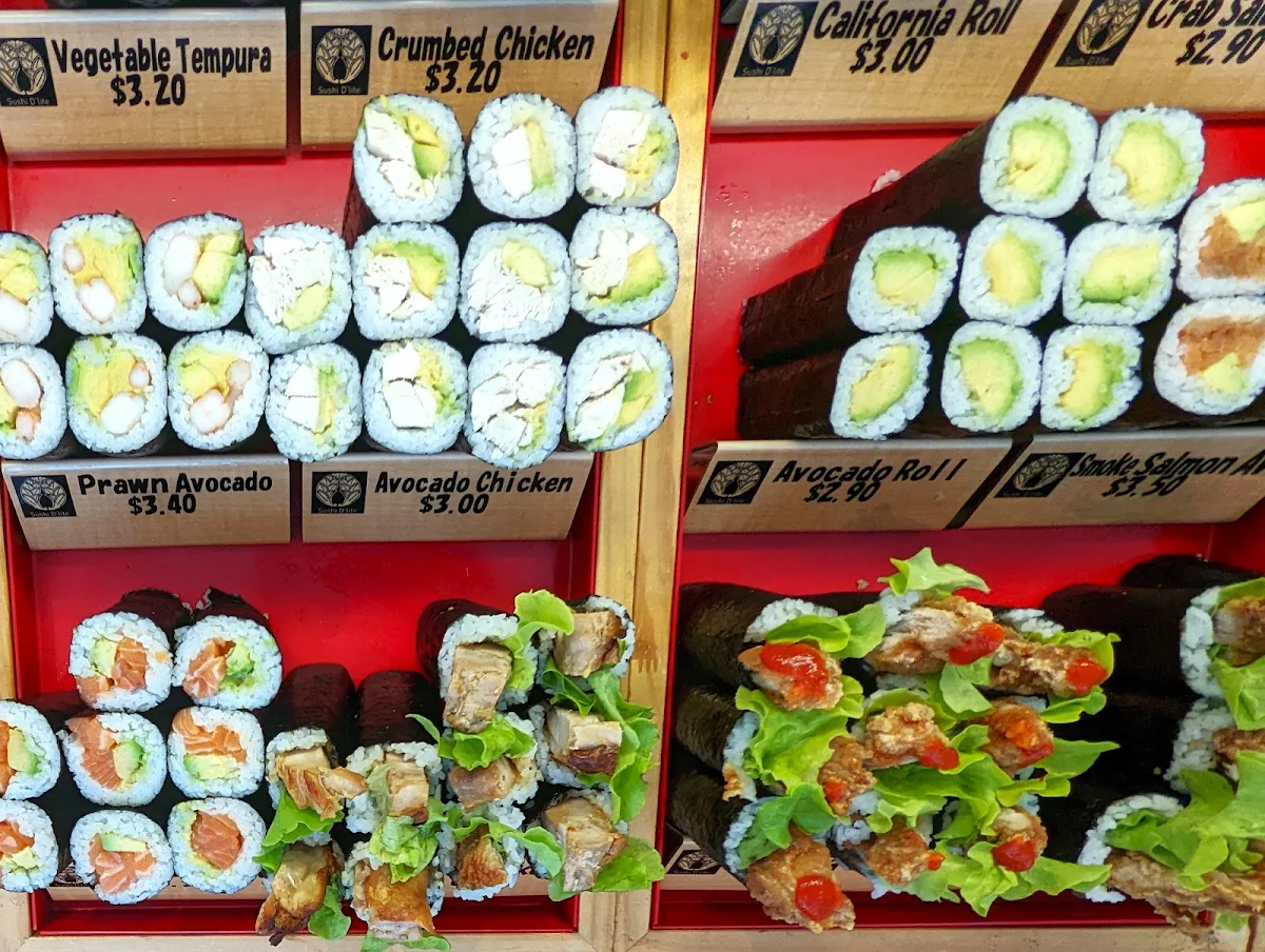 Menu, Sushi D'Lite