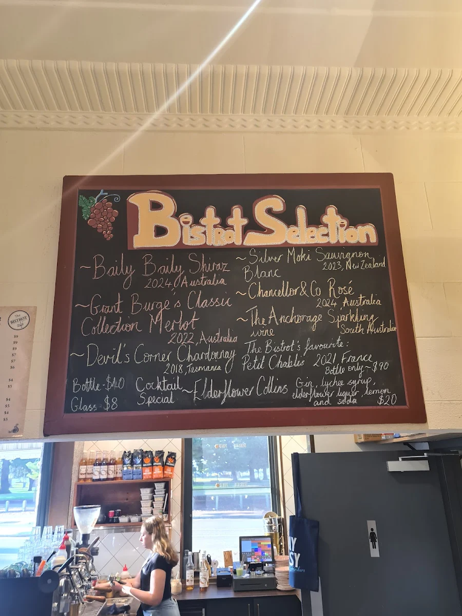 Menu, The Bistrot Cafe Freo