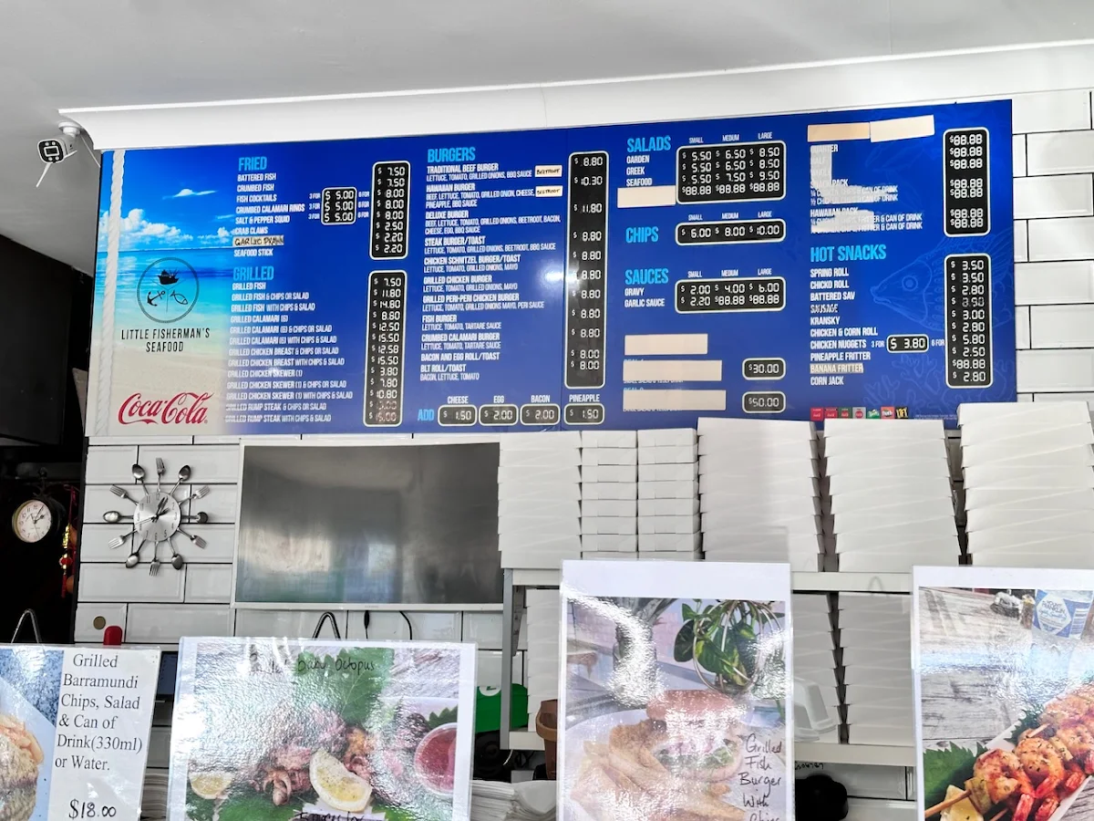 Menu, Littlefisherman's Seafood