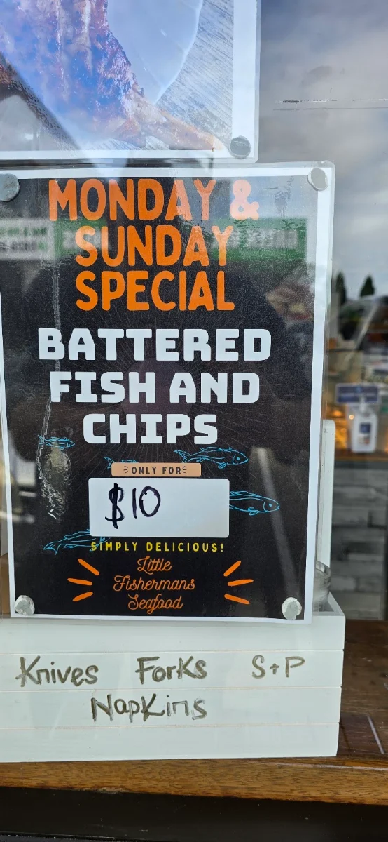 Menu, Littlefisherman's Seafood
