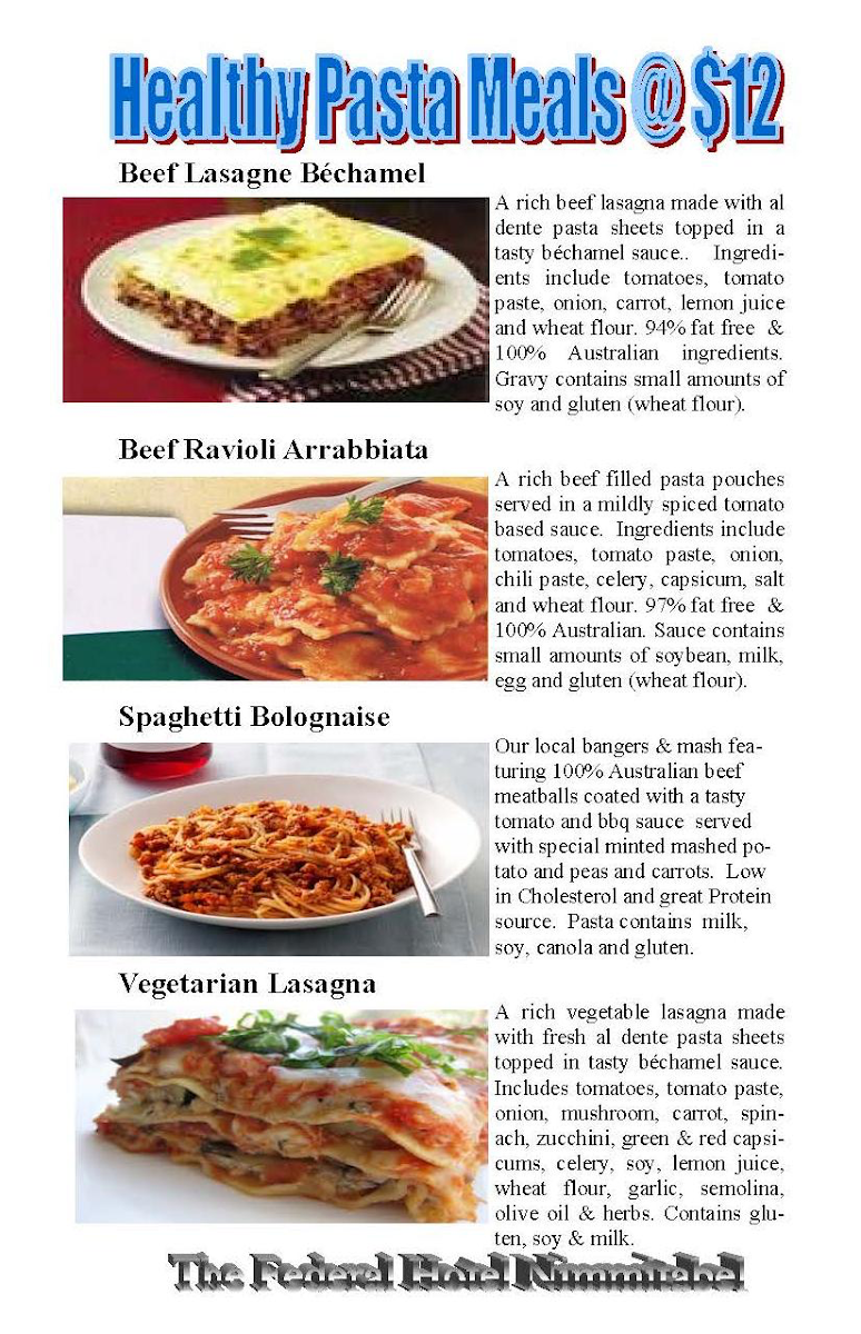 Menu, Drovers Bistro
