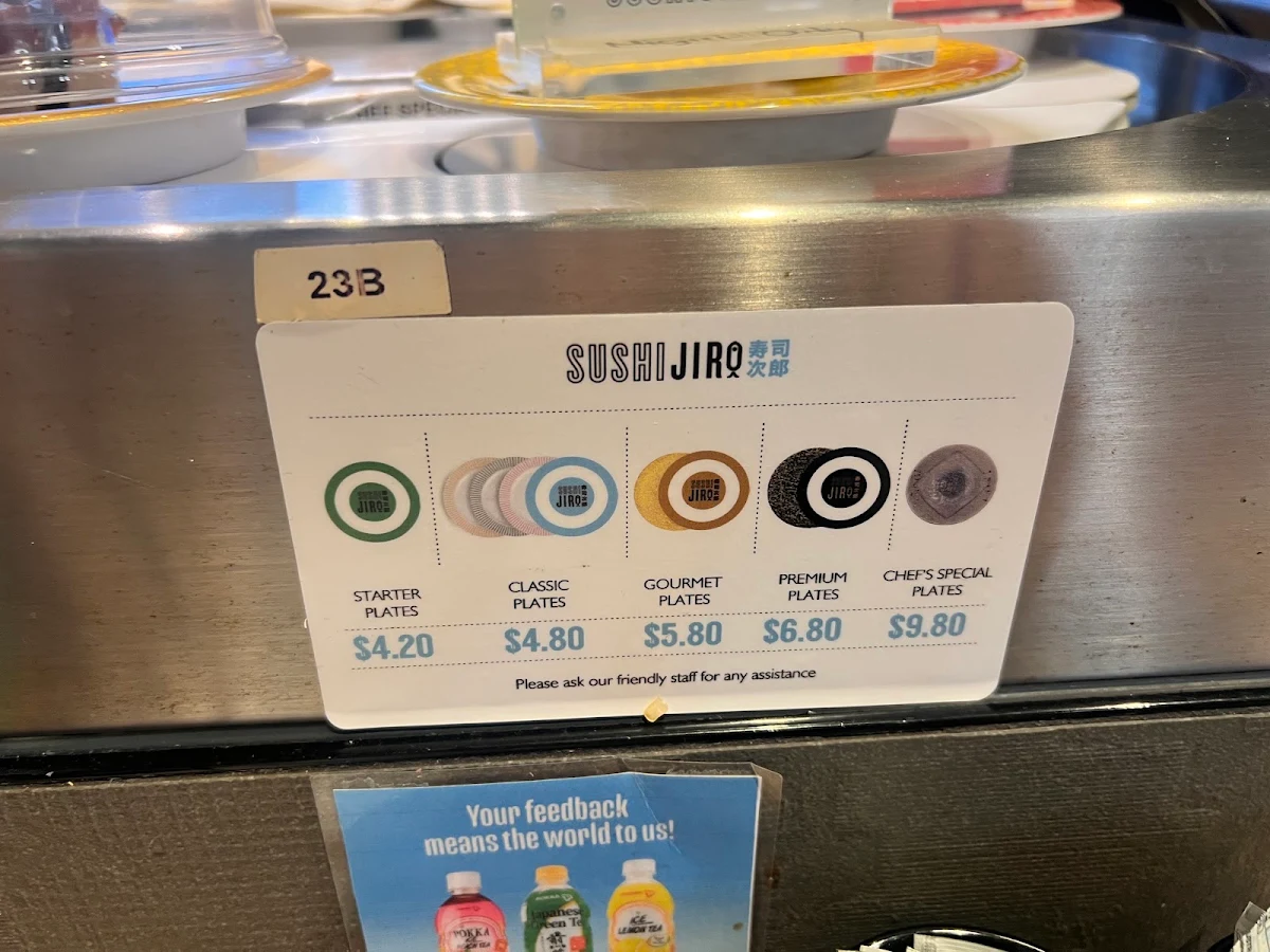 Menu, Sushi Jiro Box Hill