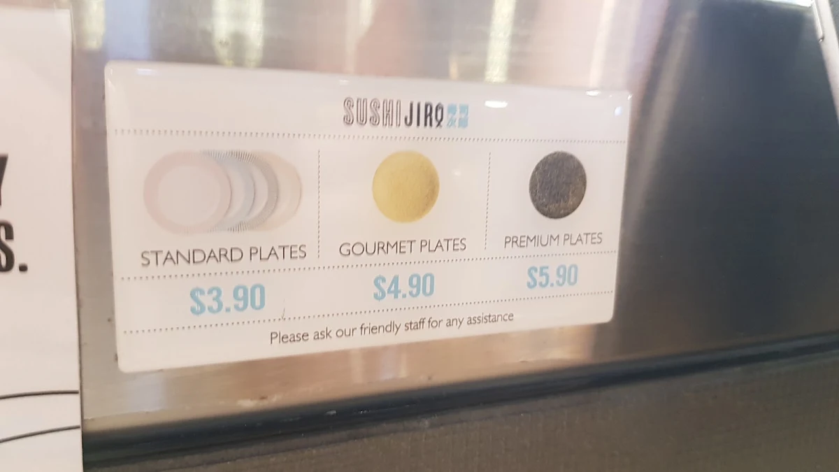 Menu, Sushi Jiro Box Hill