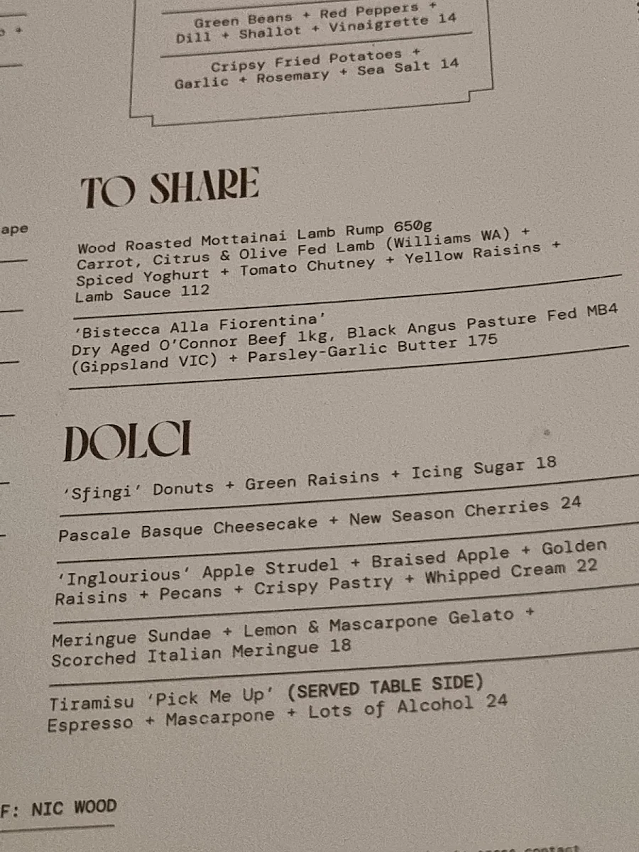 Menu, Pascale Bar & Grill