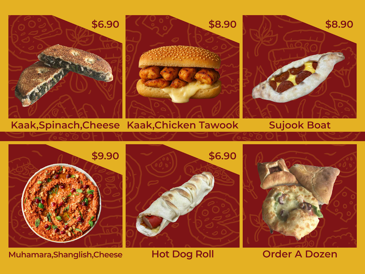 Menu, Kaakeh Al Mina Lebanese Bakery