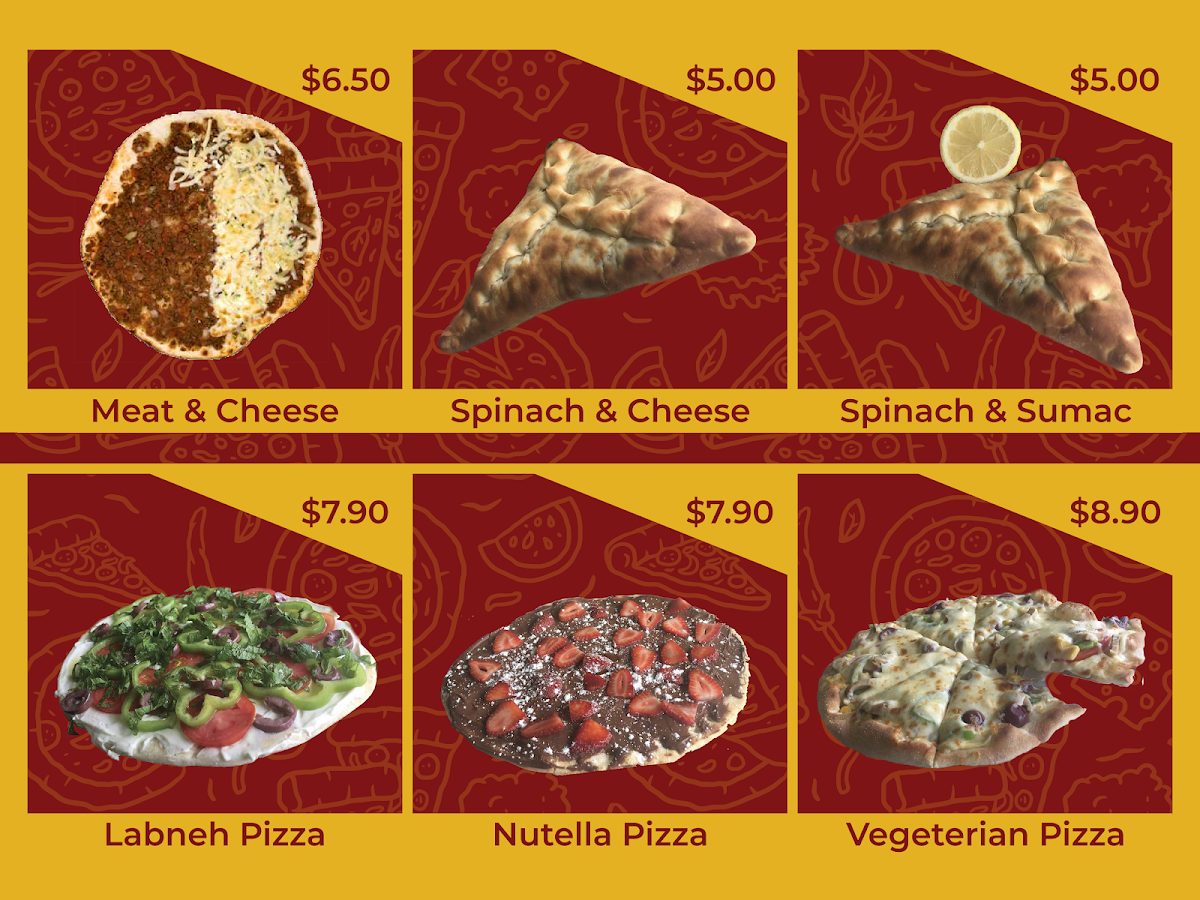 Menu, Kaakeh Al Mina Lebanese Bakery