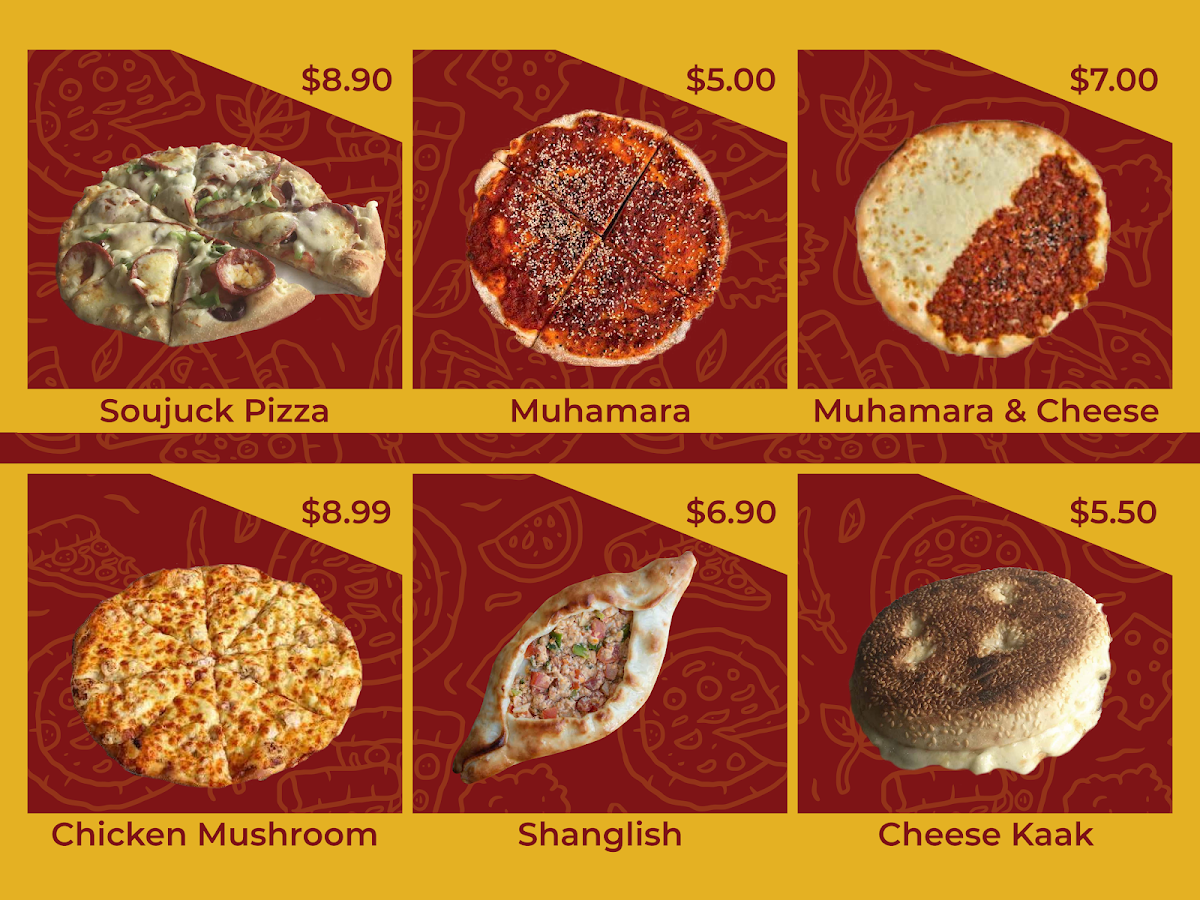 Menu, Kaakeh Al Mina Lebanese Bakery