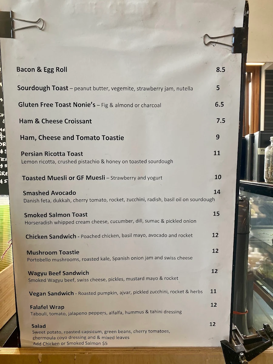 Menu, Side Story Cafe
