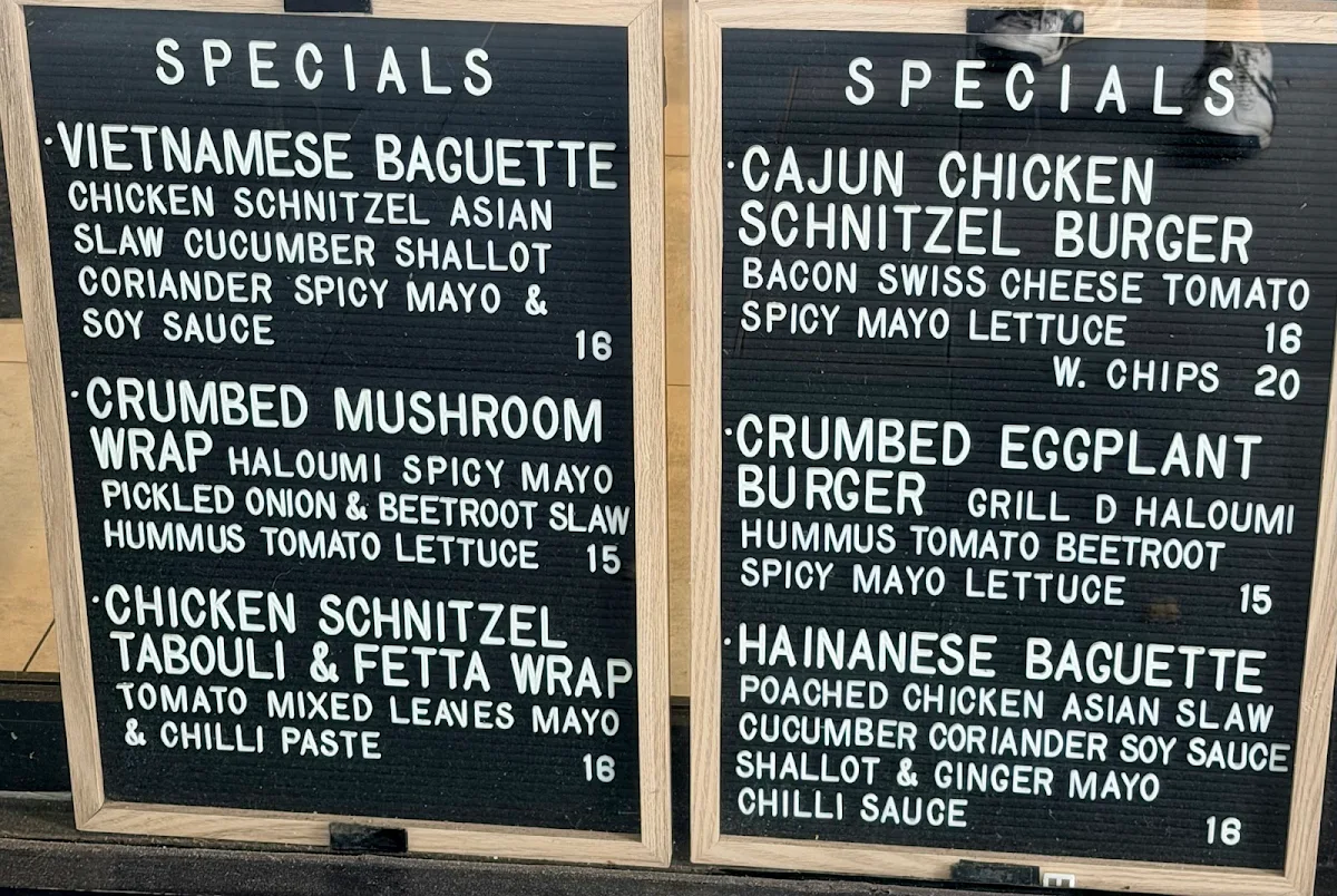 Menu, City Edge Cafe