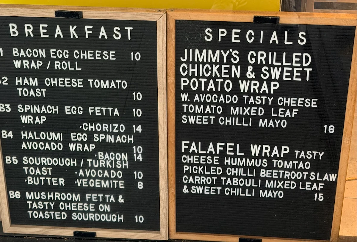 Menu, City Edge Cafe