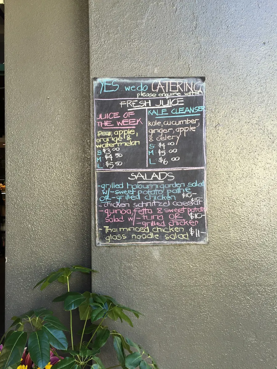 Menu, City Edge Cafe