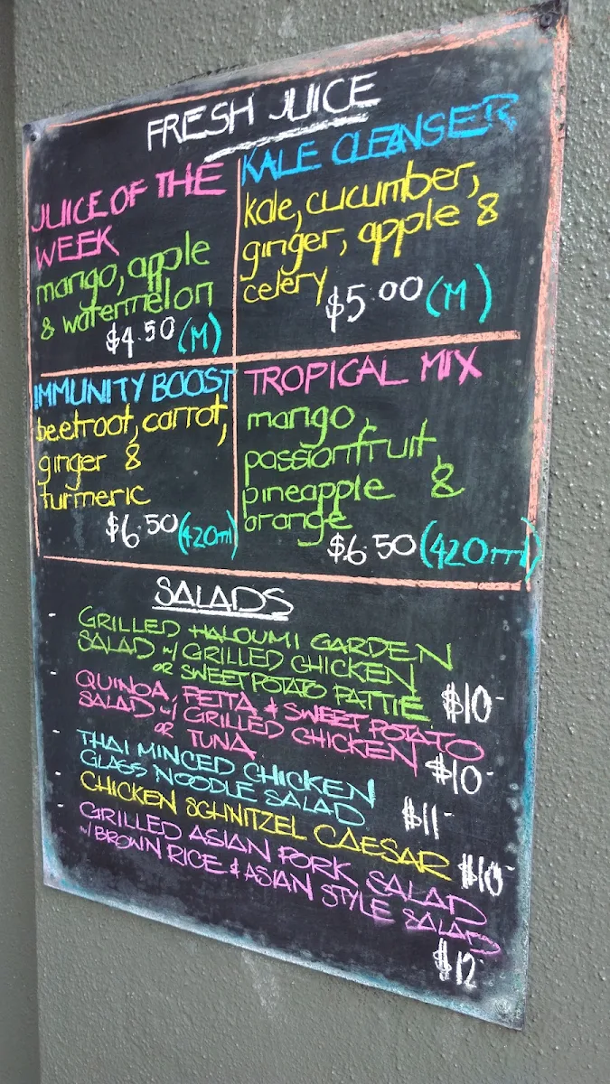 Menu, City Edge Cafe