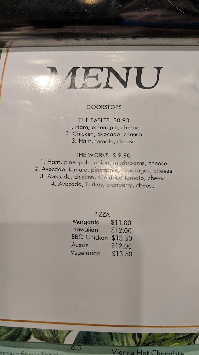 Menu, Kafe 258