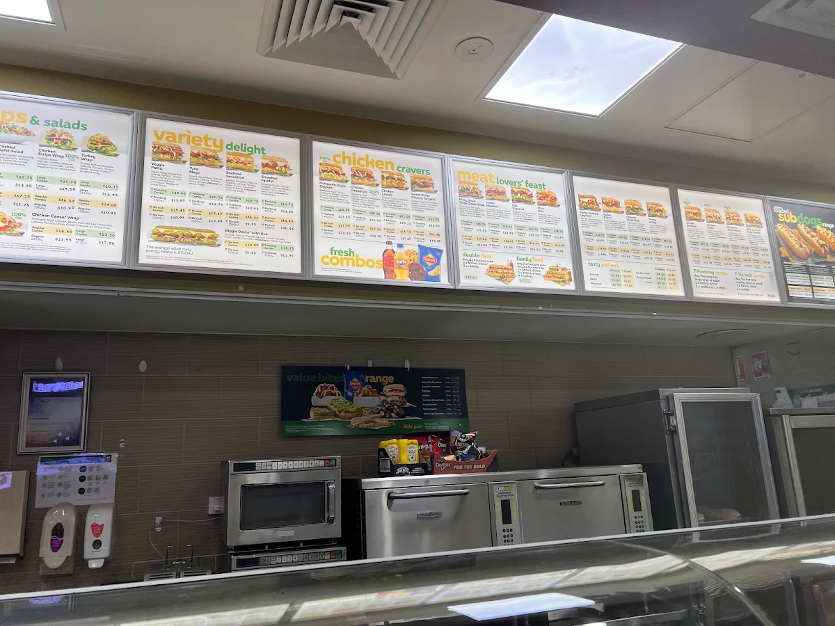 Menu, Subway