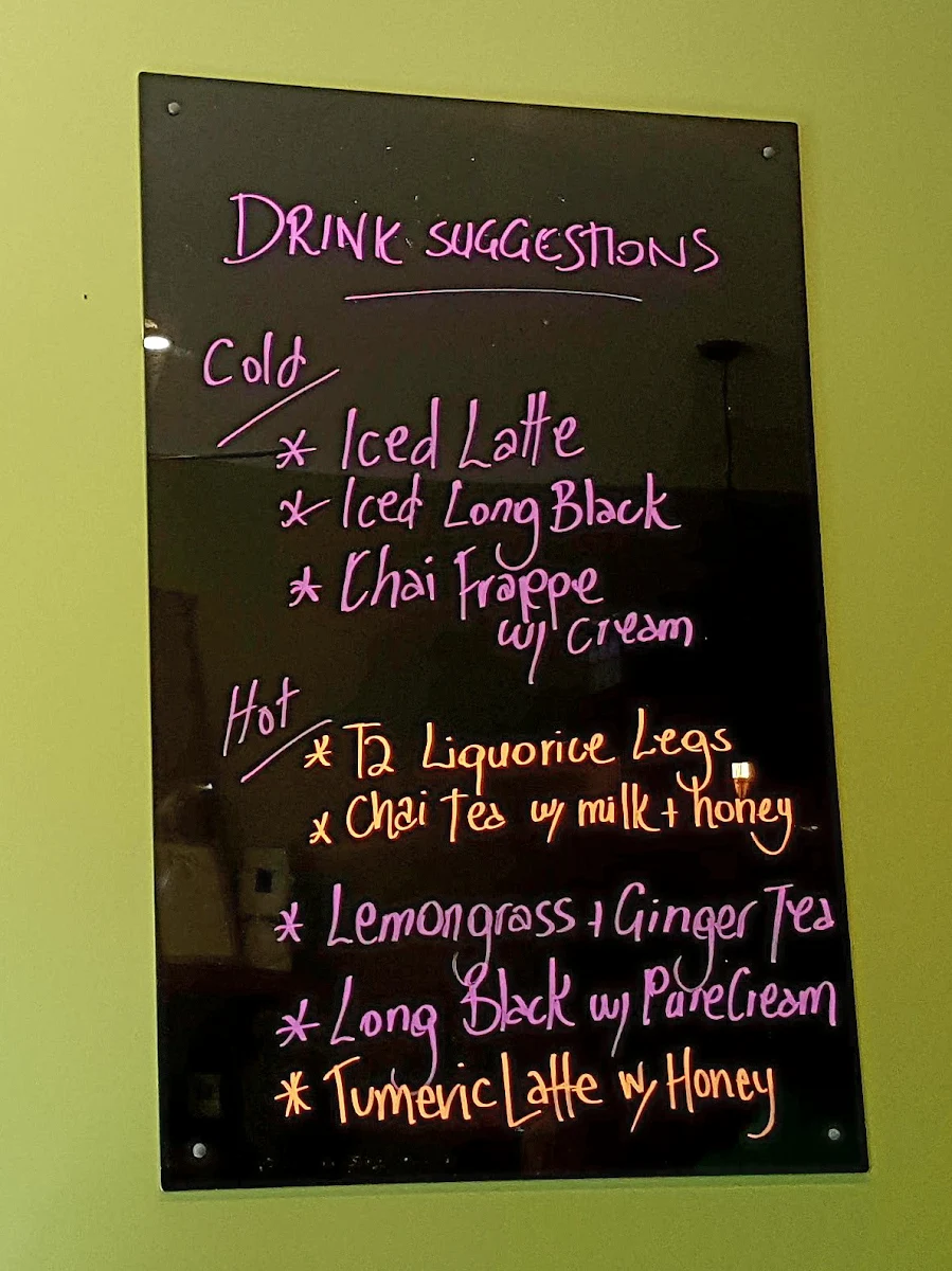 Menu, Tidz Across The Park