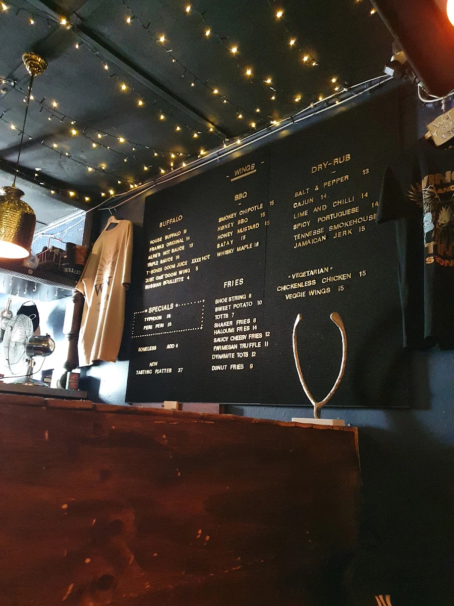 Menu, Wings And Tins Darlinghurst
