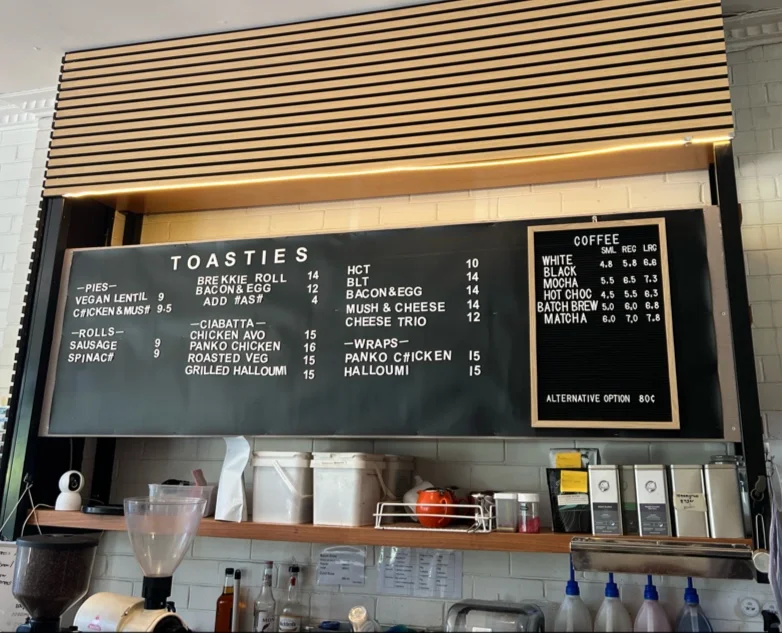 Menu, Stocksville