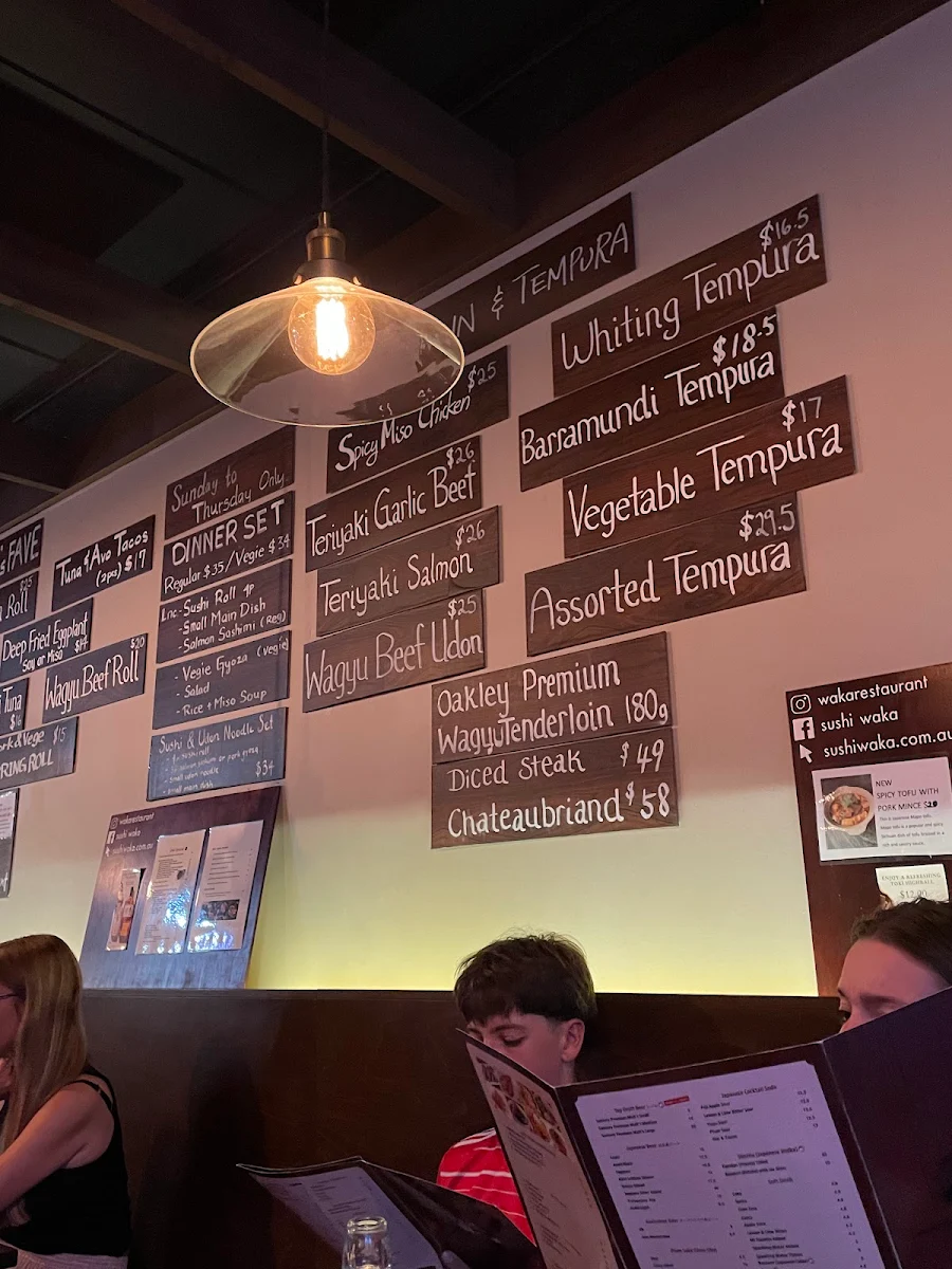 Menu, Waka