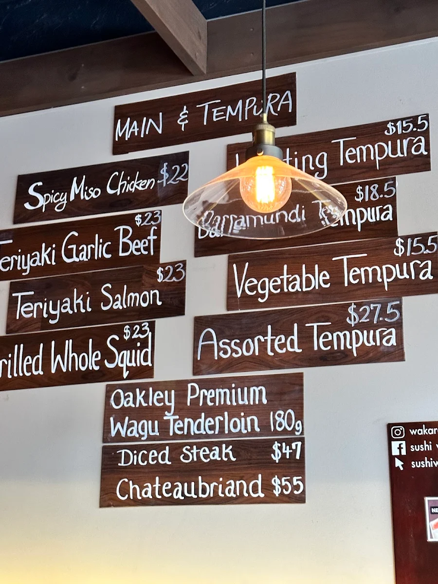 Menu, Waka