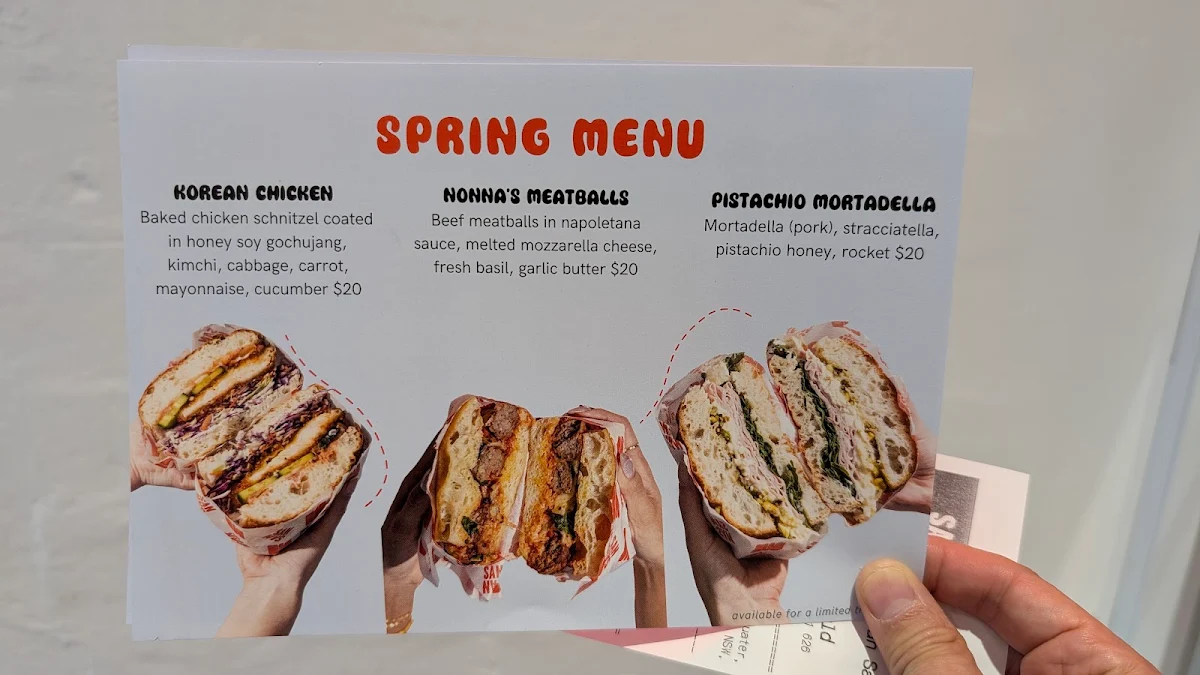 Menu, SAN SAN North Strathfield