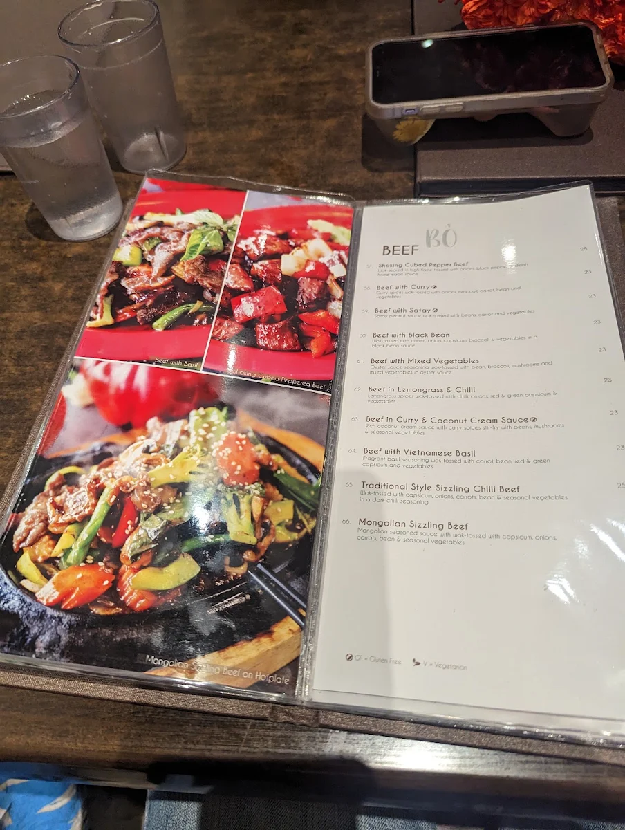 Menu, Pho Phd Vietnamese Restaurant