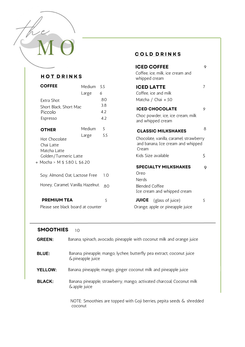 Menu, Touch of the MO