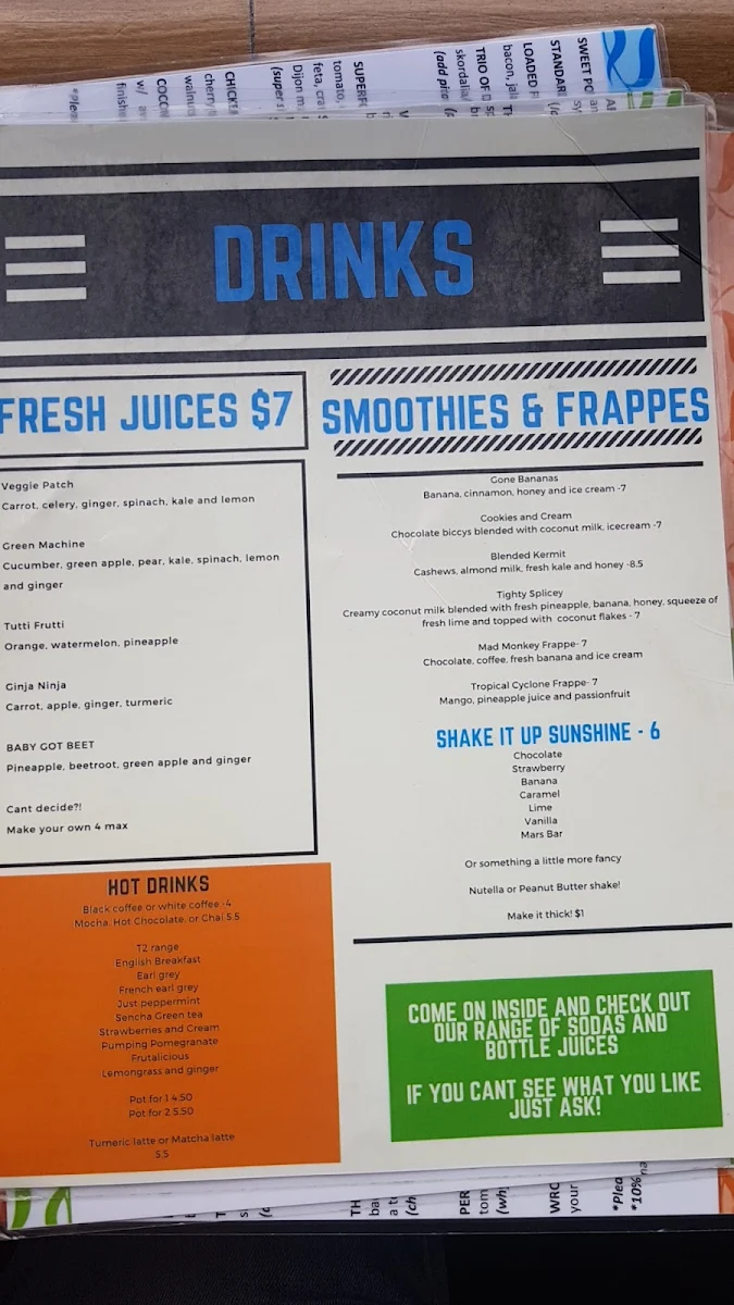 Menu, Agatha's