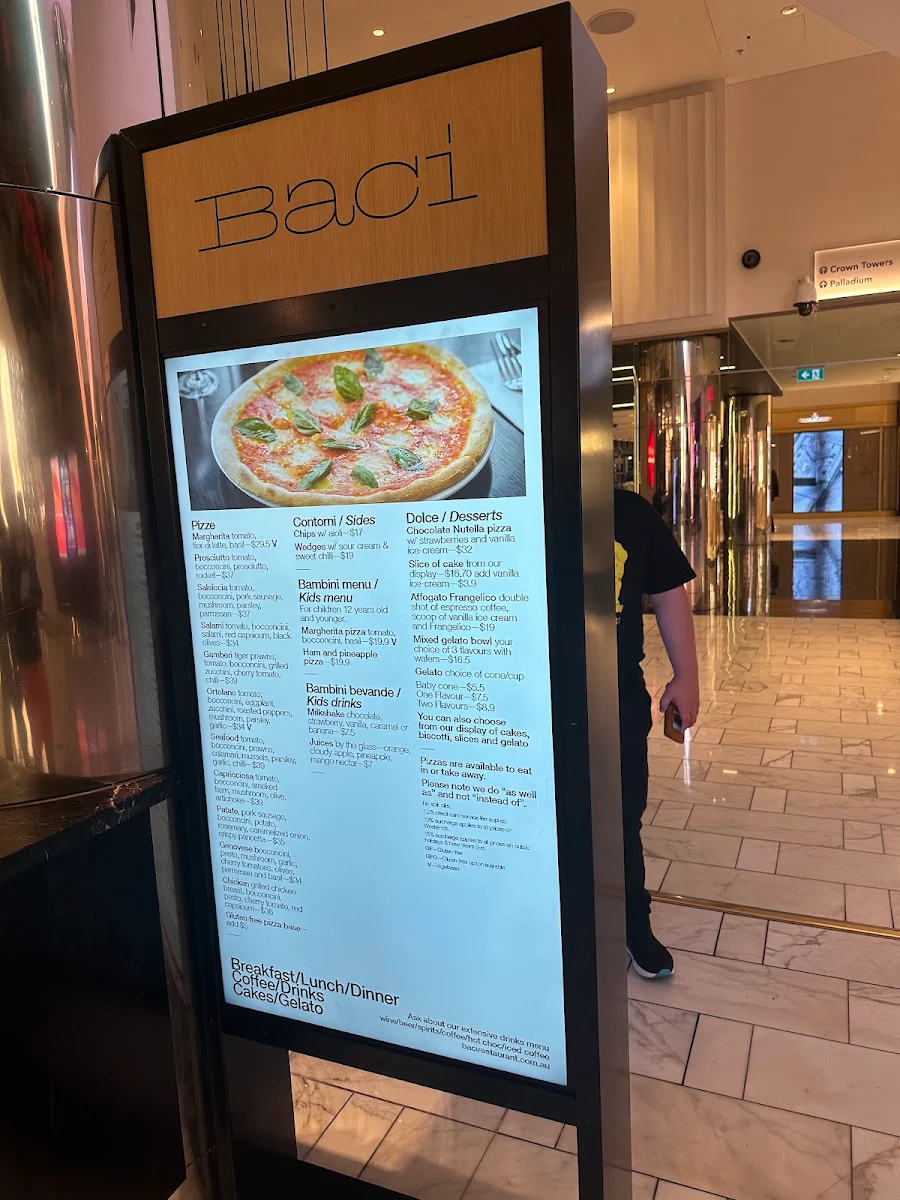 Menu, Baci