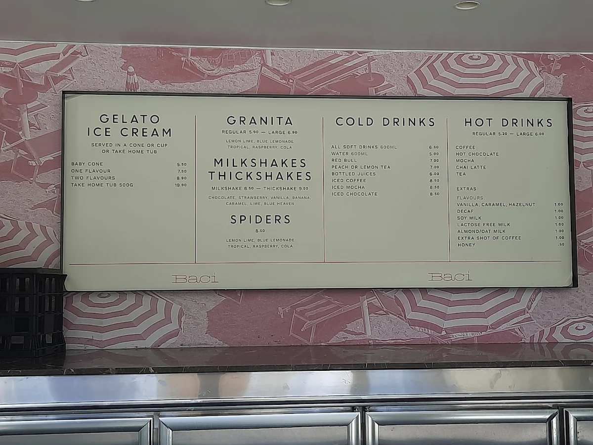 Menu, Baci