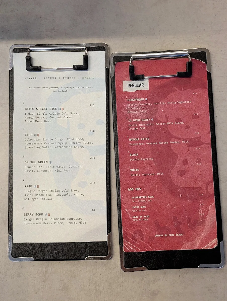 Menu, in.btwn