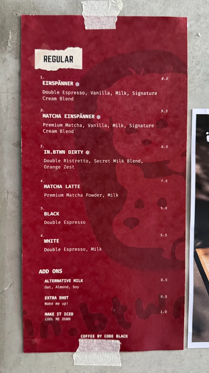 Menu, in.btwn